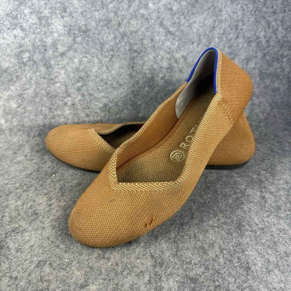 Rothy's Ballet Flats The Point Amber Textile Womens‎ Size 8 Comfort Shoes